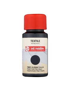 Talens χρώμα textile 7001 elegant black 50ml
