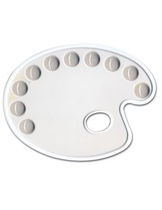 Παλέτα ζωγραφικής οβάλ για 9 χρώματα