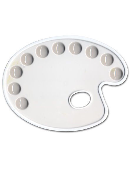 Παλέτα ζωγραφικής οβάλ για 9 χρώματα