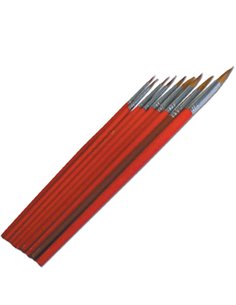 Πινέλα ακουαρέλας στρόγγυλα κόκκινα Νο 2