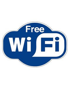 Next επιγραφή αυτοκόλλητο "Free wi-fi" 15x20εκ.