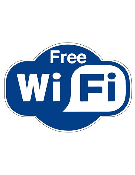 Next επιγραφή αυτοκόλλητο "Free wi-fi" 15x20εκ.