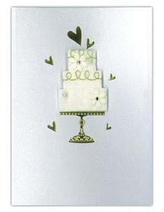 Κάρτα-προσκλητήριο με φάκελο "Τούρτα" 13x18εκ.