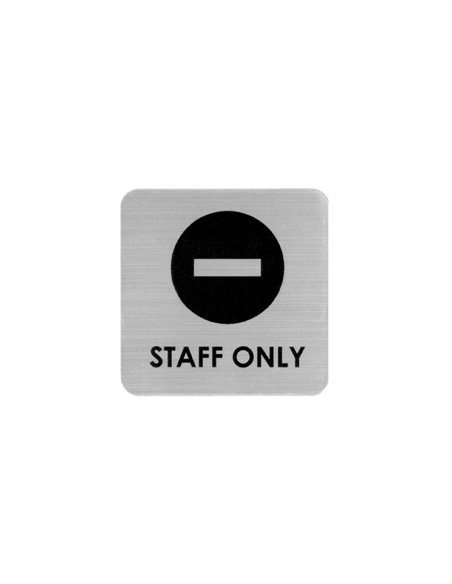 Next επιγραφή darwin "Staff only" 7,2x7,2εκ., 2χιλ. πάχος