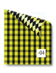 Rainbow χαρτόνι καρό κίτρινο-μαύρο 2 όψεων 50x70εκ.