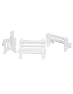 Παγκάκια μακέτας πλαστικά 1:75, μήκος 3,3εκ. (5 τεμ.)