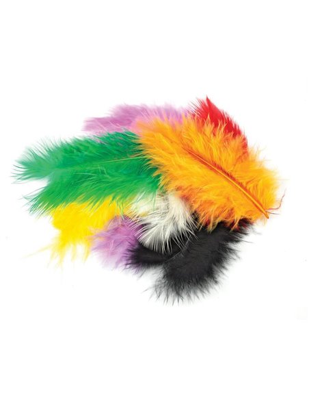 Φτερά μαραμπού διάφορα χρώματα 8-10εκ.