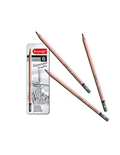 Talens bruynzeel σετ 6 μολύβια σχεδίου σε μεταλλική κασετίνα