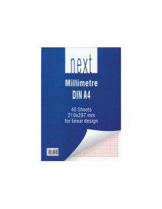 Next μπλοκ μιλιμετρέ DIN Α4 21x29,7εκ.
