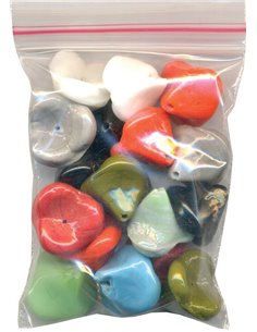 Χάντρες γυάλινες 40γρ. 17 τεμάχια