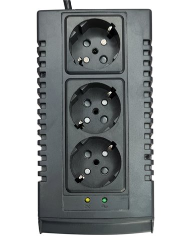 POWERTECH σταθεροποιητής ρεύματος PT-AVR-1500, 1500VA, 3x έξοδοι πρίζας