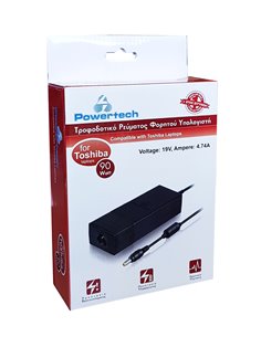POWERTECH φορτιστής laptop PT-54 για Toshiba, 90W, 19V