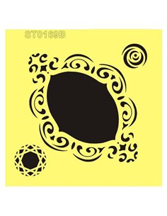 Στένσιλ πλαστικό "Μοτίβο 7" 16x16εκ.  (ST0169B)