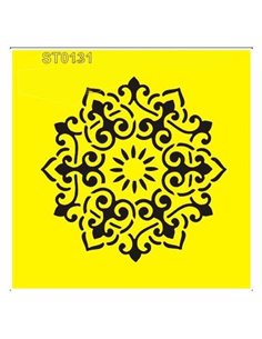 Στένσιλ πλαστικό "Μοτίβο 6" 16x16εκ.  (ST0131A)