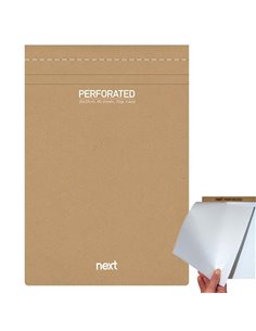 Next μπλοκ σημειώσεων perforated λευκό 20x29εκ., 80φ., 70γρ.