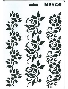 Στένσιλ απο πολυπροπυλένιο Α4 τριαντάφυλλα