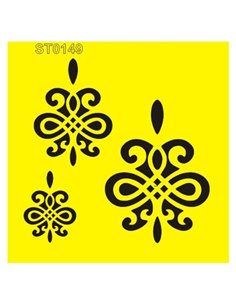 Στένσιλ πλαστικό "Μοτίβο 9" 16x16εκ.  (ST0149)
