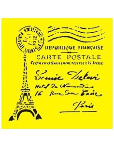 Στένσιλ πλαστικό "Eiffel Tower" 16x16εκ.  (ST0068)