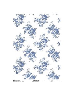 Ριζόχαρτο "blue pattern" 21x29εκ.   (ITD-R634)