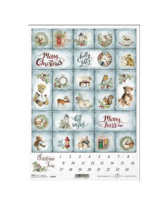 Ριζόχαρτο "Christmas calendar" 21x29.7εκ.   (ITD-R1640)