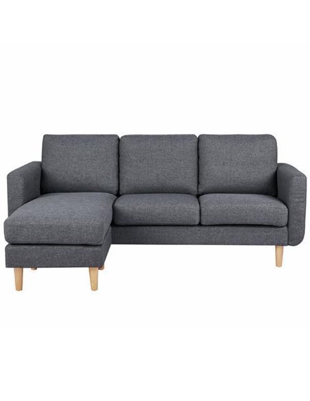 Καναπές γωνιακός Nextdeco Flex σκούρο γκρι Υ83x197x137εκ