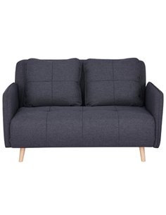 Καναπές κρεβάτι διθέσιος Nexdeco Rome σκούρο γκρι Υ81x120x52εκ.