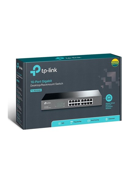 TP-LINK Desktop/Rackmount Switch TL-SG10016D 16 Θυρών, Ver. 8.0