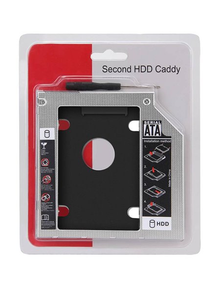 Θήκη σκληρού δίσκου HDD & SSD 2.5" PT-242, SATA, με ύψος 12.7mm