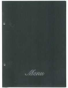 Next μενού εστιατορίου fabric μαύρο με 10 ζελατίνες και βίδες 24x32εκ.