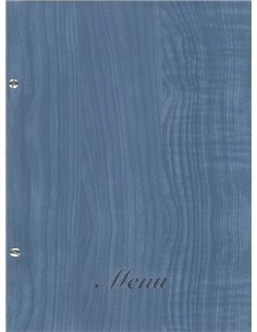 Next μενού εστιατορίου wood γαλάζιο με 10 ζελατίνες και βίδες 24x32εκ.