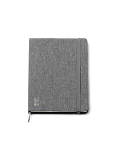 Σημειωματάριο Α5 Υ21x14.7εκ. γκρι με λάστιχο 80 φυλλα