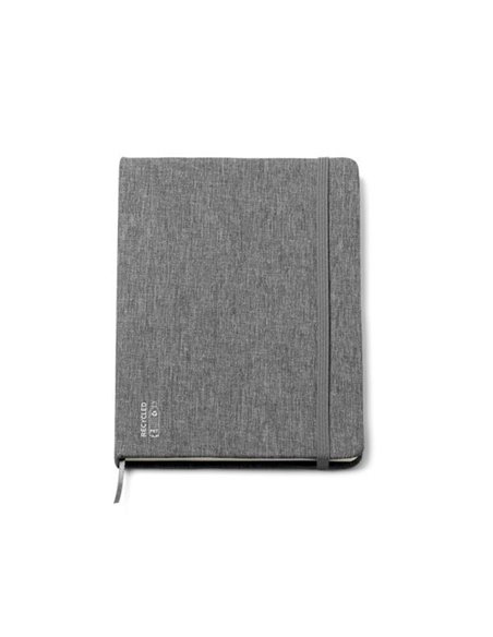 Σημειωματάριο Α5 Υ21x14.7εκ. γκρι με λάστιχο 80 φυλλα