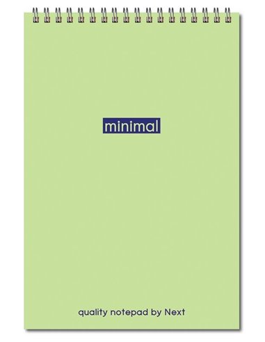 Next minimal μπλοκ σπιράλ 12x17εκ. 2θεμ. 80φυλ.