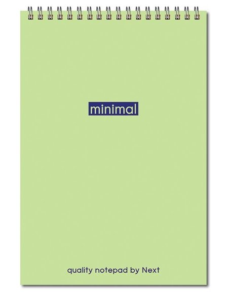 Next minimal μπλοκ σπιράλ 12x17εκ. 2θεμ. 80φυλ.