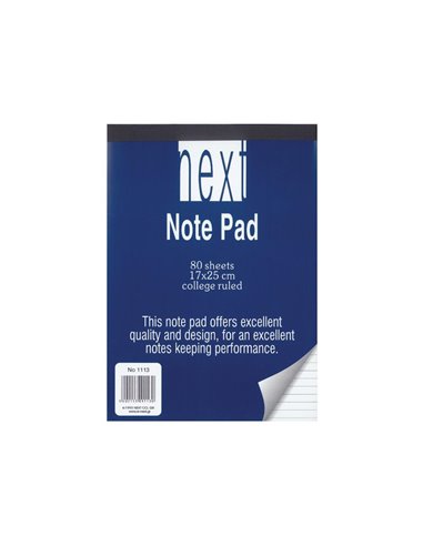 Next μπλοκ ριγέ 17x25εκ. 80φυλ.