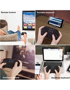 RIITEK ασύρματο πληκτρολόγιο Mini i8+ με touchpad, backlit, 2.4GHz