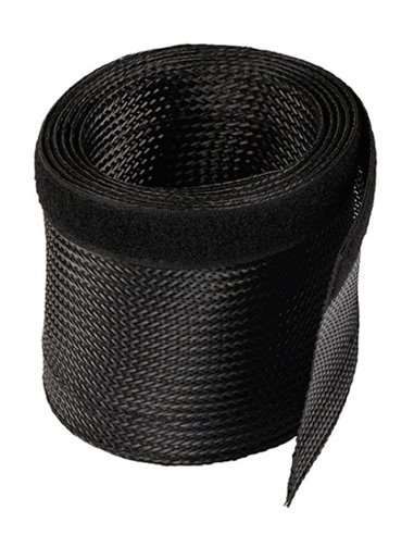 POWERTECH δεματικό καλωδίων τύπου Flex Wrap TIES-001, 1.8m, μαύρο