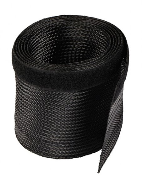 POWERTECH δεματικό καλωδίων τύπου Flex Wrap TIES-001, 1.8m, μαύρο