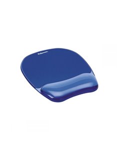 Fellowes Υποστηριγμα Καρπου-MousePad Gel Crystal Μπλέ 2