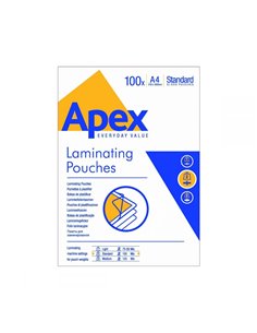 Fellowes Δίφυλλα Πλαστικοποίησης APEX LIGHT DUTY A4 100 mic 100 τεμ 6003301 2