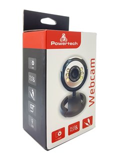 POWERTECH Web Camera PT-509 1.3MP, Plug & Play, μαύρη
