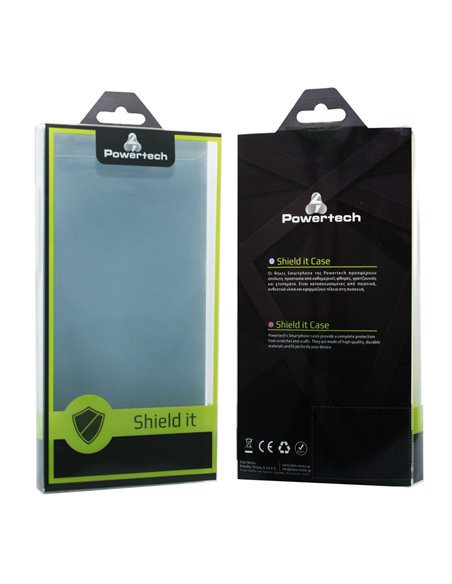 POWERTECH universal θήκη κινητού με ring PT-531, έως 8.5 x 16cm, μαύρη