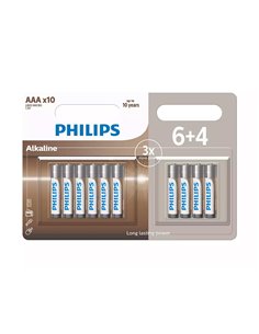 Philips LR03A10BP.GRS Αλκαλικές μπαταρίες υψηλής απόδοσης 10 τμχ AAA 2