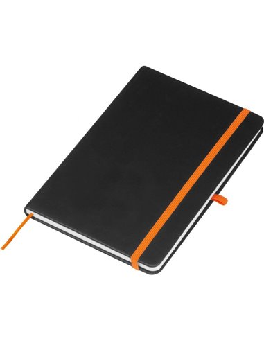 Σημειωματάριο Α5 μαύρο με πορτοκαλί γκραβούρα