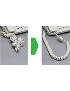 POWERTECH Αντάπτορας καλωδίου τηλεφώνου RJ10, για περιστροφή 360°, λευκό