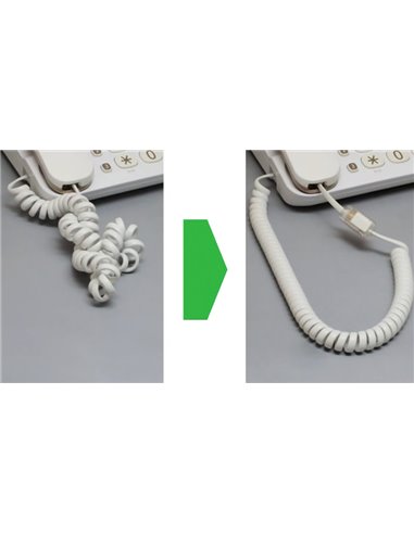 POWERTECH Αντάπτορας καλωδίου τηλεφώνου RJ10, για περιστροφή 360°, λευκό