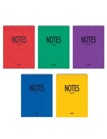 Next notes μπλοκ σπιράλ ριγέ 13x18εκ. 160σελ.