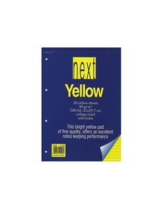 Next μπλοκ yellow ριγέ με εξώφυλλο 21x29εκ. 40φυλ.