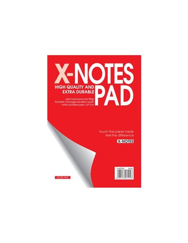 Next x-notes μπλοκ λευκό 12x17εκ. 50φυλ.