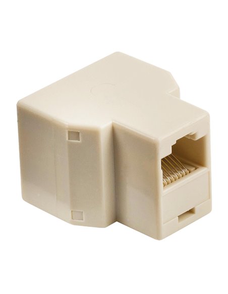 POWERTECH Αντάπτορας RJ45 (F) σε 2x RJ45 (F) CAB-N128, λευκό